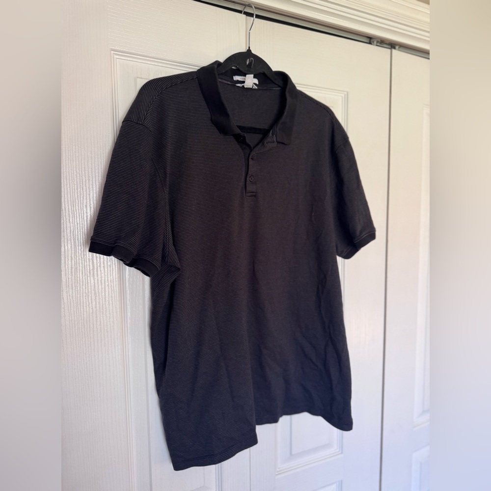 Calvin Klein Men’s Striped Liquid Cotton Polo size XL